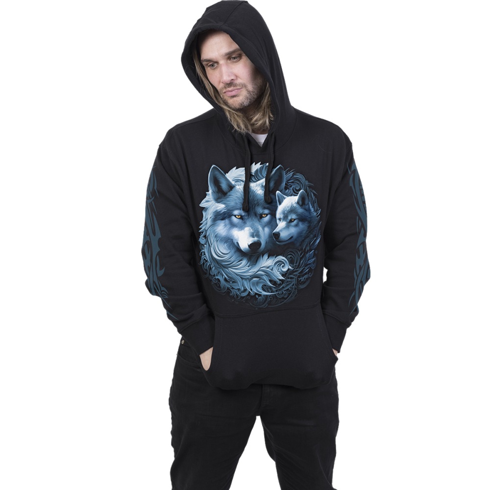 Spiral - Wolf Guardian Hoodie/trui - Zwart
